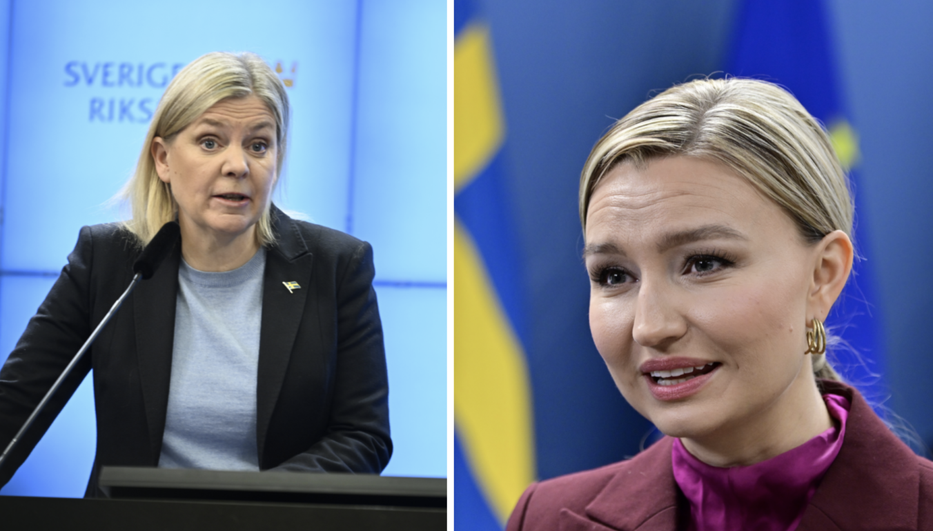 TT, Politik, Ebba Busch, Magdalena Andersson, Sverige